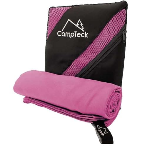 CampTeck U7304 Large (180x80cm) Lightweight and Compact Quick Dry Microfiber Travel Towel for Sports, Gym, Beach, Swimming, Yoga, Camping - Pink — view 2