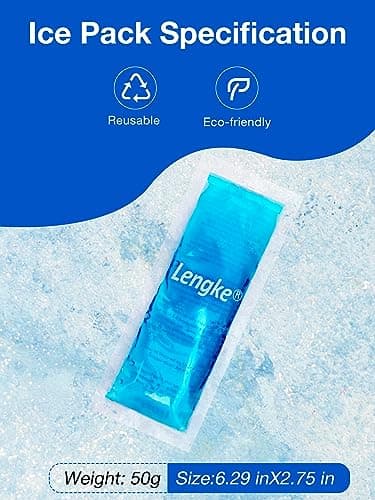 Leng Ke TSA Approved Ice Packs 4 Packs, IcePacks Reusable Ice Packs for Insulin Cooler Travel Case (4 Packs) — view 2