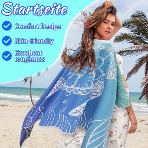 Startseite 180x100cm Microfibre Towel - Large Size Quick Drying Microfibre Beach Towels for adults, Sand-Free, Absorbentextra large Beach Towels for adults - Includes Storage Bag (Purple stripes) — view 5