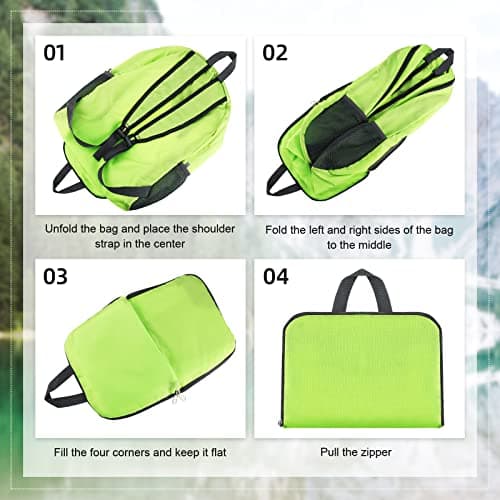 Reginary 5 Pack Foldable Backpacks Bulk Lightweight Travel Book Bag Camping Backpack Packable Handy Daypack Waterproof Portable Hiking for School Student Outdoor Indoor Sports — view 5