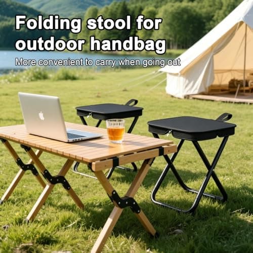 GadSteam Folding Camping Stool, Portable Seat for Hiking, Fishing & Travel — view 5