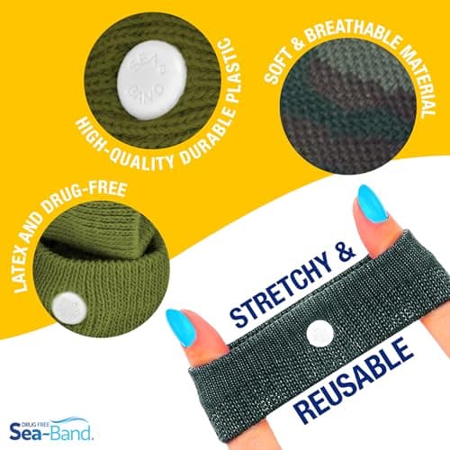 Sea-Band Green Kids Travel & Motion Sickness Acupressure Wristband, 1 Pair — view 6