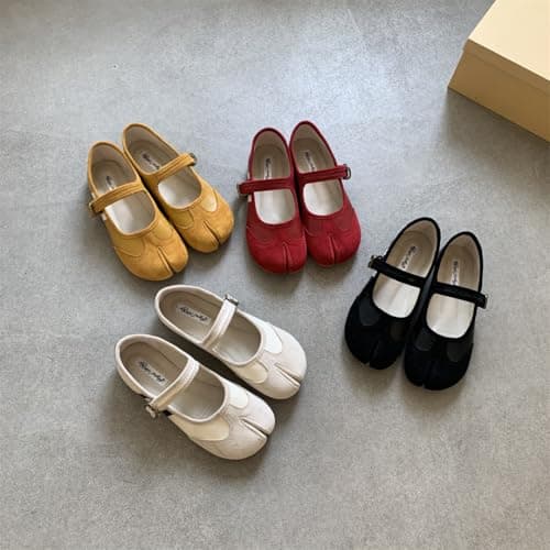 Tabi Shoes Women Mary Janes Ballet Flat - Low Top Split Toe Orthopedic Cute Casual Comfortable Walking Lightweight Female Solid All-Match for Daily Wear Beach Travel Athleisure Standing All Day, Black — view 6