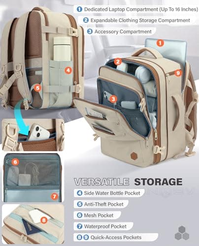 VANKEV 40x30x20 Expandable Ryanair EasyJet Eurowings Wizz Air Cabin Bag — view 3