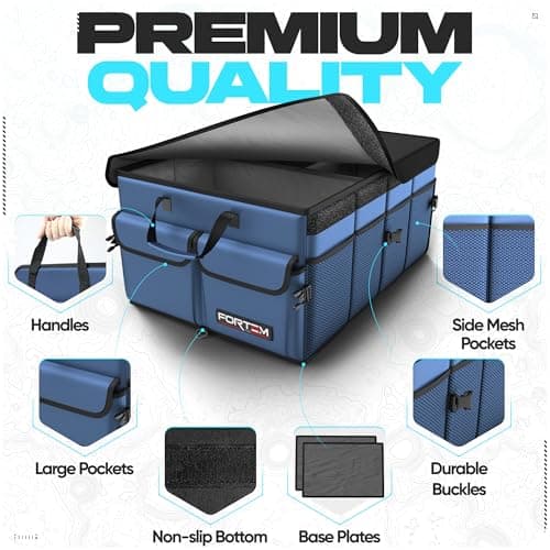 FORTEM Car Boot Organiser - Foldable Car Organiser & Storage for SUV Trucks — view 2
