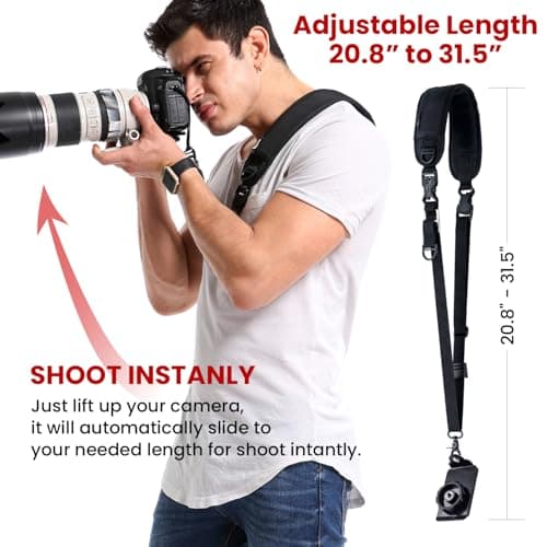 waka Camera Shoulder Strap, Anti-slip Over Shoulder Camera Sling Strap — view 6