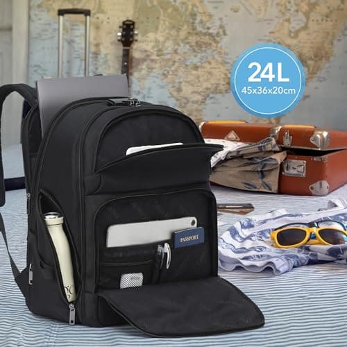 Cabin Pro 'Stride' 45x36x20 cm easyJet Cabin Bag Underseat Backpack for Travelling TSA Approved Lock Expandable Backpack - Carry On Luggage For easyJet, Ryanair, BA, Jet2 & Many More! — view 4