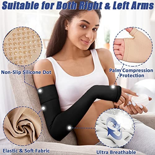 Beister 20-30 mmHg Compression Arm Sleeve with Thumb Support for Women Men — view 3