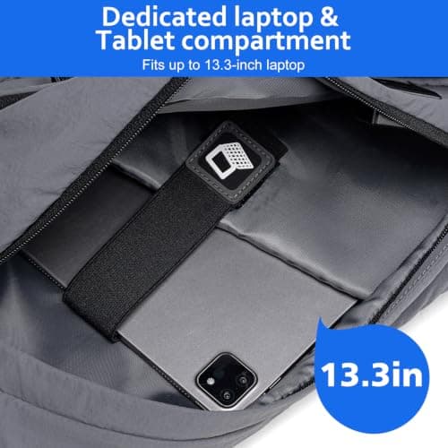 FENRUIEN Large Sling Crossbody Bag for Men With 13.3Inch Laptop Compartment — view 4