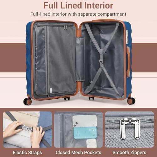 British Traveller Cabin Suitcase, Lightweight Carry On Luggage,4 Wheels — view 5