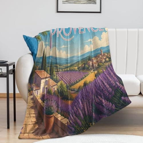 Provence Lavender Field Travel Cosy Home Blanket 40"x50" New Year Gift — view 6