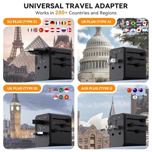 Auxmir Universal Travel Adapter Worldwide, 25W Fast Charging, USB-C & USB-A — view 5