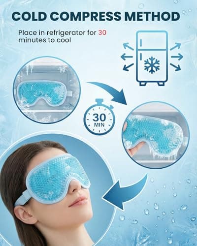 lulir 1 Pack Cooling Gel Eye Mask for Puffy Eyes,Migraine & Headache — view 4