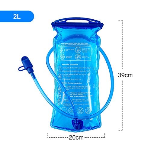 JOYHILL Hydration Bladder, 3 L 2 L 1.5 L Water Bladder BPA Free, 3 Liter Large Opening Water Reservoir, Leak Proof Military Water Storage Bladder Bag for Cycling Hiking Camping Biking Running (2L) — view 4