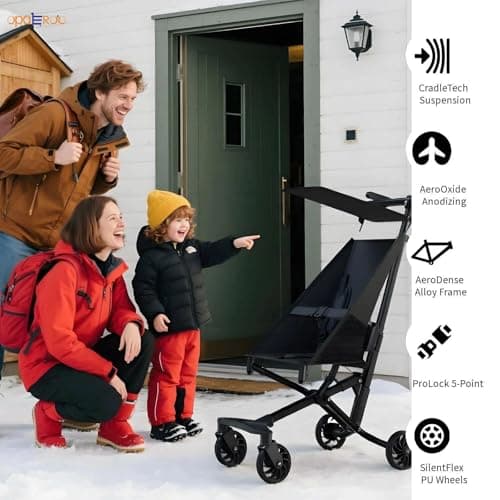 Opaeroo Lightweight Stroller 2.8kg One Hand Fold Airplane Approved 0-6 Years Dual Mesh Pockets — view 6