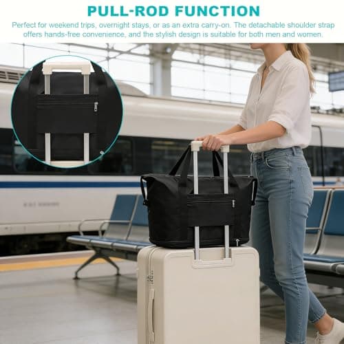 Travel Bag as Hand Luggage, Large 42L Weekender Bag with Laptop Compartment — view 5