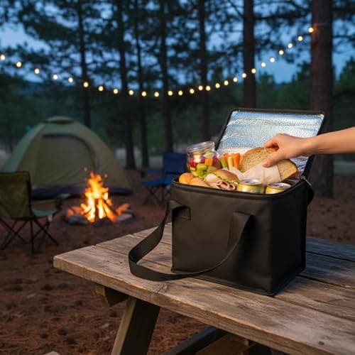 Small Cooler Bag, Cooler Bag Small, Ice Box For Food Travel, Compact 21 x 17 x 14 cm Portable Travel Cool Bag For Office Meals And Outdoor Activities — view 5