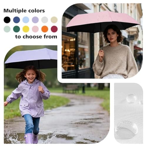 Ancuioyz Mini Sun Umbrella, Ring Handle Allows For Hanging, Uv-Resistant, Rainproof, And Sunproof, Suitable For Men Women Kids，Orange — view 4