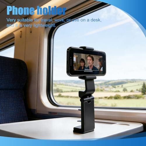 JinRuiCPeng 2 Pack Airplane in Flight Phone Holder, 360° Rotatable Travel Stand, Foldable Travel Phone Stand for Plane Seat and Tray Table, Hands-Free Flying and Holiday Travel Essentials, Adjustable — view 5