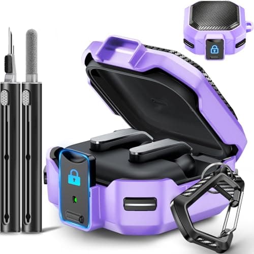 for Samsung Galaxy Buds 4 Pro/Buds 4 Case 2026 with Safty Lock-Purple