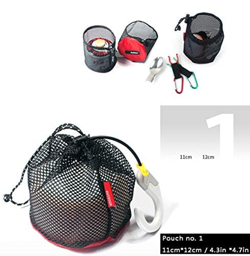 Drawstring Bags/Pouch/Ditty/Mesh-Stuff-Sack for Camping/Travel Cord/Bag - Storage 5-in-1 Travel Use Nylon 5 Pieces — view 2