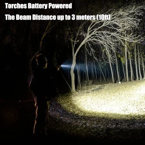 NIXRET Small Torch Super Bright with 9 LEDs, 4 Pack Torches Battery Powered, Camping Hiking Outdoor Gifts — view 2