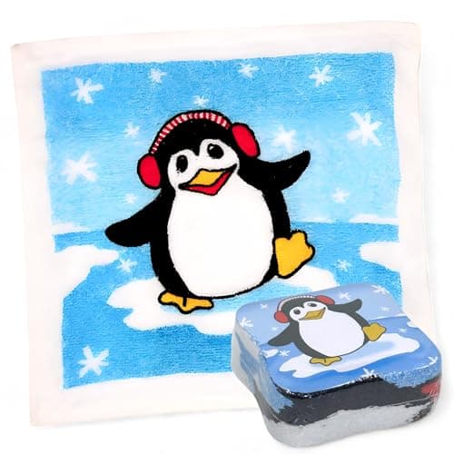MIJOMA Magic Hand Towels Winter Penguin Set of 4 Cotton 30 x 30 cm — view 3