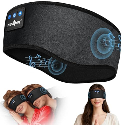 MUSICOZY Cooling Sleep Headphones Bluetooth Headband for side sleepers
