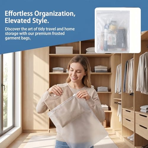10Pcs Large Ziplock Bags, 40 X 30cm Travel Clothes Storage Bags Reusable Clear Storage Bag Zip Lock Seal Luggage Organiser Pouches for Clothes Shoe Supplies — view 5