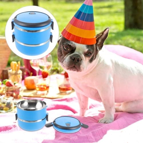 Ipetboom Spill Proof Pet Travel Bowl Double Layer Stainless Steel Dog Cat Food Water Container Portable Leakproof with Handle for Outdoor Feeding — view 6