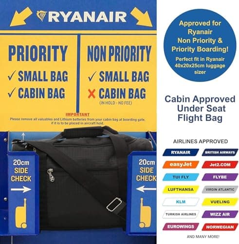 5 Cities 55cm Cabin Trolley Bag & 40x20x25 Underseat Bag for Ryanair Set — view 5