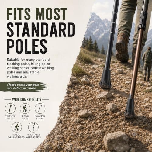 Limiebllu 8 Pcs Hiking Poles Rubber Buffer,11mm Walking Pole Rubber Tips — view 3