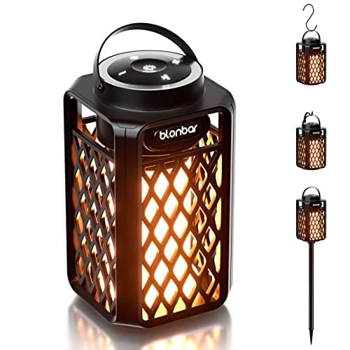 blonbar Outdoor Portable Bluetooth Speaker,Led Flame Atmosphere,HD Stereo