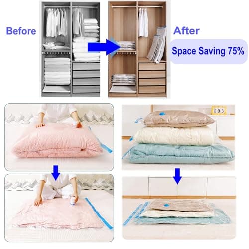 JZK 2-Pack 100x130cm Jumbo Vacuum Storage Bags For King Size Duvet Quilt — view 2