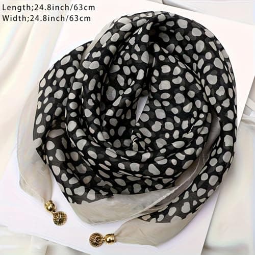 Hangsu Stylish Magnetic Fastening Scarf Soft Polyester Fabric Everyday Wear for Casual Outfits Travel Friendly Fashion Magnetic Scarf — view 5