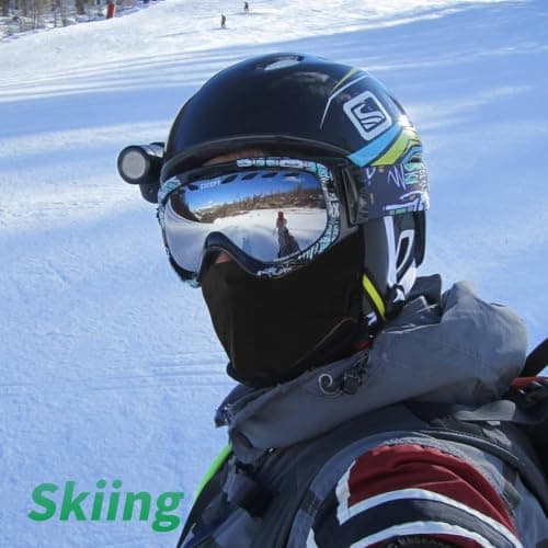 LONGKING Thick Balaclava Ski Face Mask, UV Protector Windproof Lightweight Neck Warmer for Motorcycle Cycling, Skiing, Snowboarding, Black — view 6