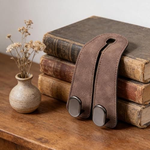 Purse Hook for Car - Double Metal Universal PU Leather Organizers | Car Seat Hooks | for Travel Road Trip Daily Driving Summer Camping Commute Picnic Vacation Outdoor Business — view 3