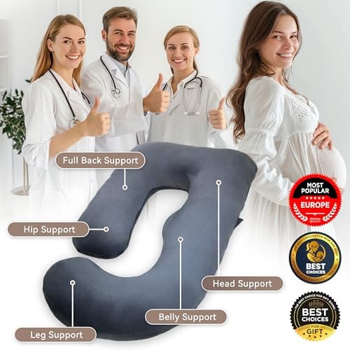 PinkFroggie Pregnancy Pillows,U-Shape Maternity Pillow with Velvet Cover — view 2