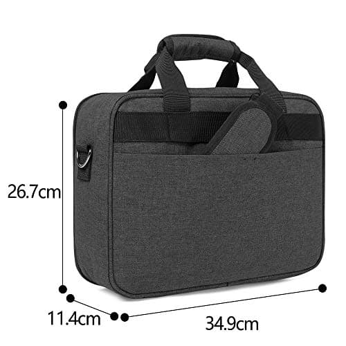 Luxja Projector Bag, Projector Case with Pockets for Accessories, Black — view 5