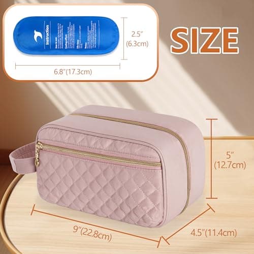 Damero Portable Breast Milk Cooler Travel Bag with 4 Ice Packs, Pink — view 5