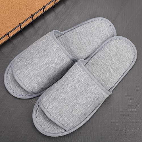 XINCHIA Portable Travel Slippers Foldable Open Toes Sandals Non-Disposable Cotton Hotel Spa Slippers Guest Room Unisex Indoor House Floor Footwear Anti-skid Business Travel Trip Flight Shoes Footwear — view 5