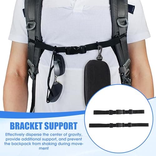 Backpack Chest Strap 2-Pack, Adjustable Sternum Strap & Waist Belt Set with Quick-Release Buckle, Non-Slip Walking & Hiking Strap, Universal Repair Replacement for School Bags, Travel & Outdoor Gear — view 5