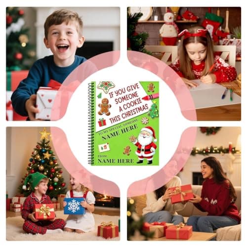 Adult Christmas Card Book Spiral Greeting Messages Booklet — view 4