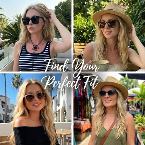 Myiaur 2 Pack Polarised Sunglasses Women Trendy for UV400 Protection — view 4