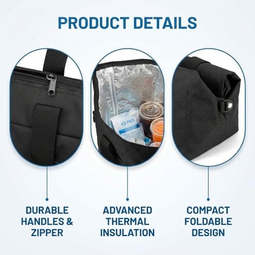 Medium Cooler Bag, Foldable Insulated Cool Bag with 20 Litre Capacity, Versatile Storage for Picnics and Outdoor Activities, Compact Design for Easy Transport and Space Saving — view 5