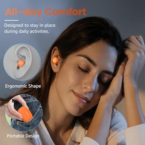 TOZO A1 Wireless Earbuds, Bluetooth 5.3 Earphones, Support APP EQ Setting, 32H Long Playtime, Ear Buds with HiFi Stereo Sound, Light-Weight Wireless Earphones, IPX5 Waterproof(Orange) — view 4