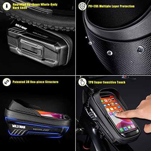 Quick Release Bike Frame Bag, Protable Bike Phone Bag with Touchscreen — view 6