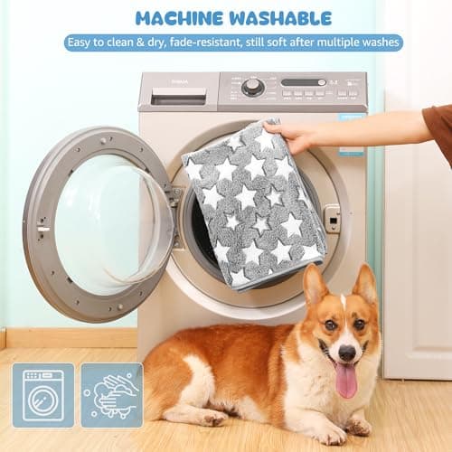 HezzLuv 3-Pack Dog Blankets - Soft Fluffy Washable Fleece Pet Throw — view 4