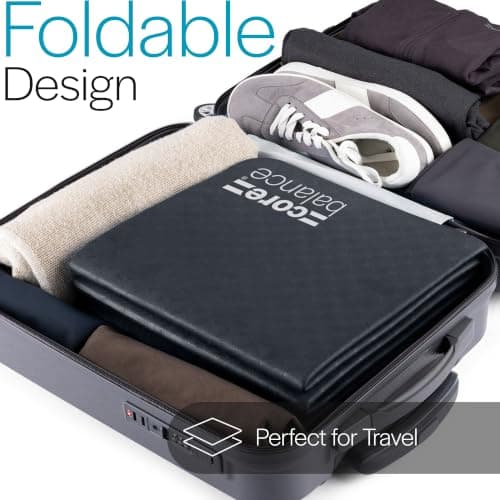 Core Balance Foldable Travel Yoga Mat, Black — view 3