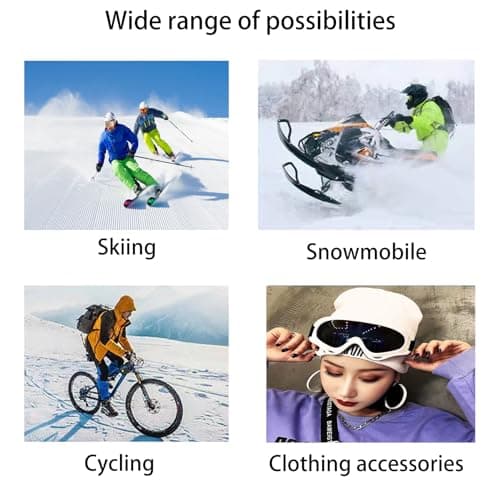 Ski Goggles Motorcycle Goggles, Over Glasses Ski Snowboard Goggles for Men, Women & Youth 100% UV Protection Foam Anti-Scratch Dustproof — view 5